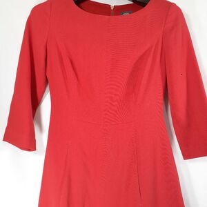 Vince Camuto Size 2 Orange Women Lined Gold Zip Dress Style VC5M9159 Modern